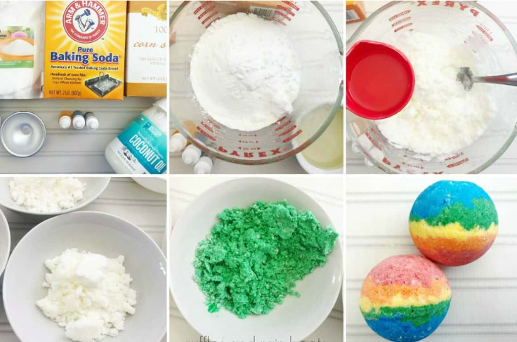 Rezept für eine Regenbogen-Badebombe